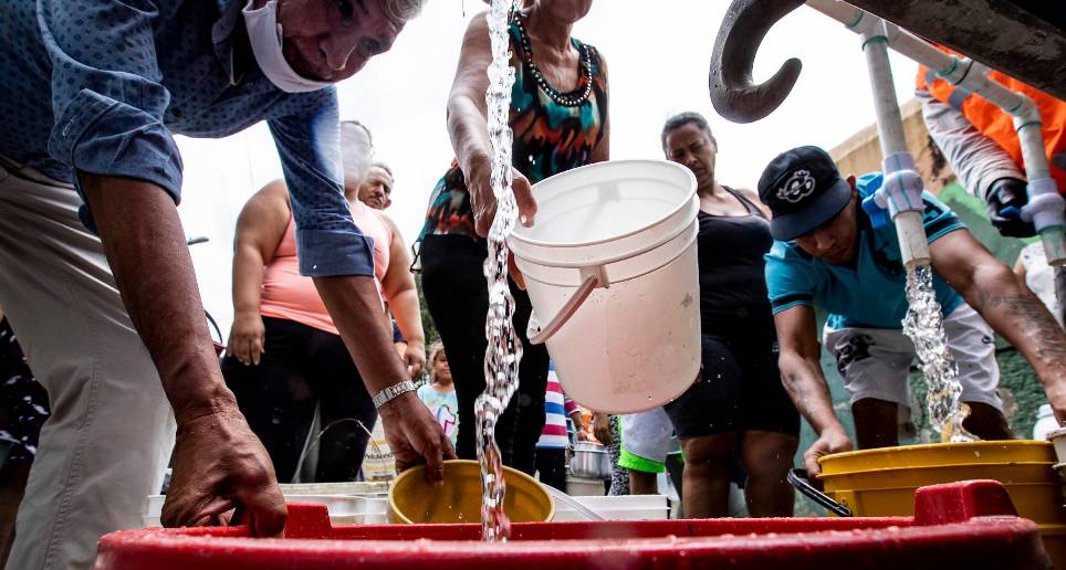 EPM restablecerá el servicio de acueducto de forma gradual en las próximas horas. Foto El Colombiano. 