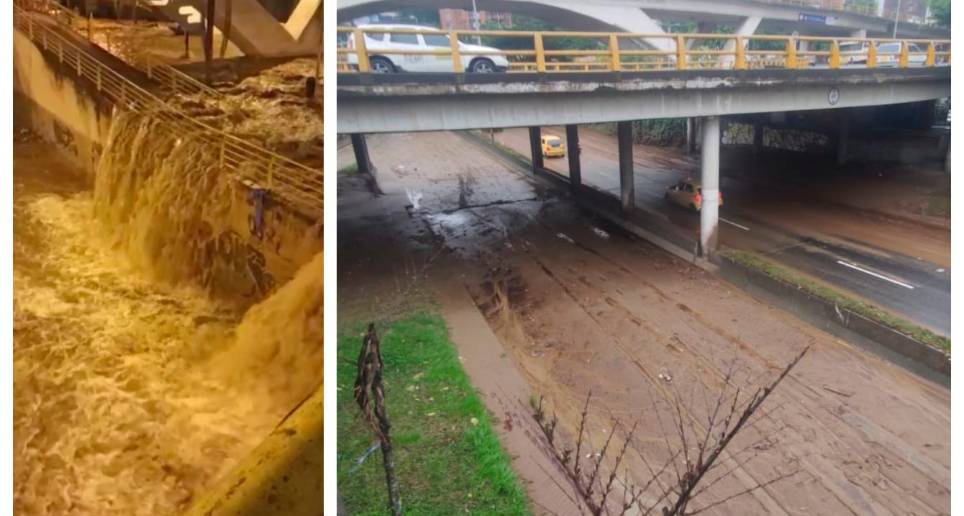 La emergencia se produjo hacia las 11:43 de la noche del pasado miércoles, por la ruptura de un tubo de agua. FOTOS: CORTESÍA Y JULIO CÉSAR HERRERA