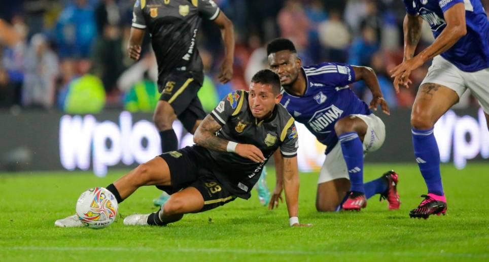 Millonarios y Águilas Doradas empataron 2-2 en el encuentro disputado en El Campín. FOTO Colprensa