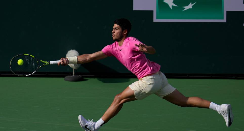 De conseguir el título en California, Alcaraz igualaría a Rafael Nadal como el tenista más ganador de masters 1.000 antes de cumplir 20 años, con tres trofeos. FOTO: EFE