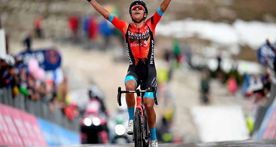 Santiago Buitrago, de 23 años de edad, se confirma como uno de los mejores corredores colombianos en la presente temporada. El de este viernes fue su primer triunfo de la temporada. FOTO GETTY