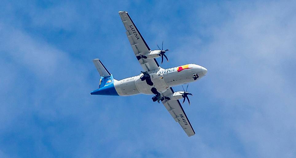 Este viernes 3 de marzo Satena realizó su primer vuelo internacional de Bogotá a Caracas, en el marco del restablecimiento de las relaciones comerciales entre Colombia y Venezuela. FOTO Juan Antonio Sánchez