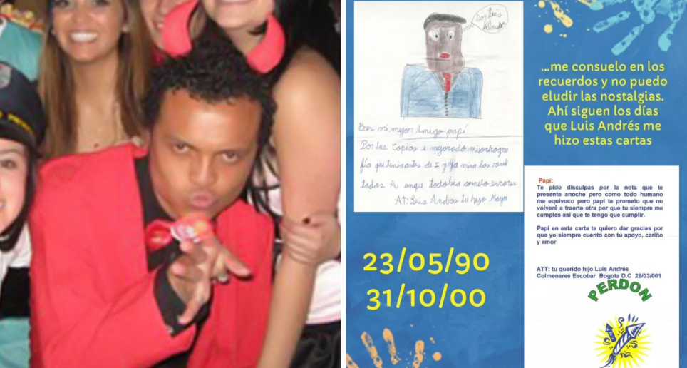 La carta la escribió Luis Andrés Colmenares a Alfonso Colmenares, su padre. FOTO: Colprensa