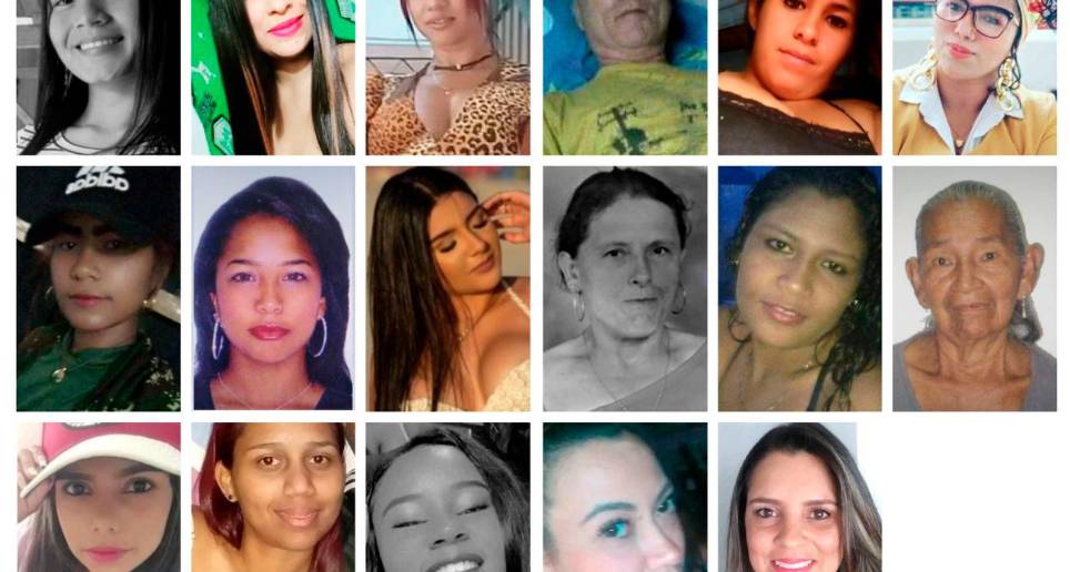 Estos son 17 de las mujeres que murieron asesinadas en el departamento. Entre ellas están las 11 del Valle de Aburrá. FOTOS: CORTESÍA