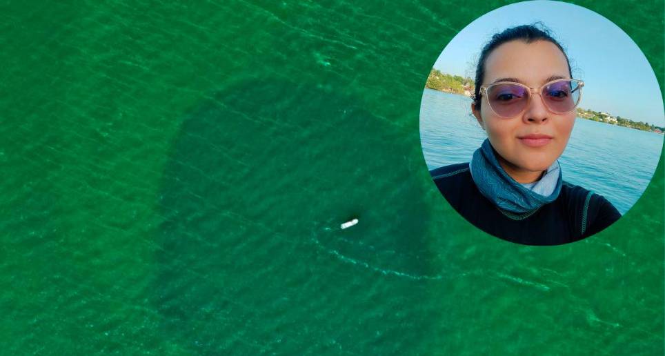 Esta es de las pocas fotografías del agujero azul Taam ja’, ubicado en las profundidades de la Bahía de Chetumal en el estado mexicano Quintana Roo. El sombreado es su boca, que está aproximadamente a 5 metros de profundidad. FOTO: Joan Alberto Sánchez / Cortesía