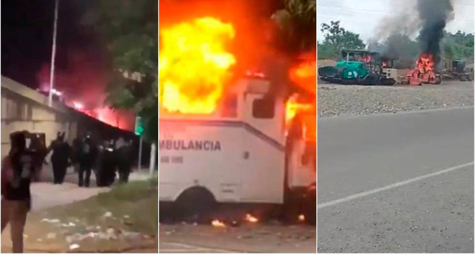 Caucasia ha sido el escenario de la gran mayoría de hechos de violencia en medio del paro minero. FOTO: CAPTURA DE VIDEOS