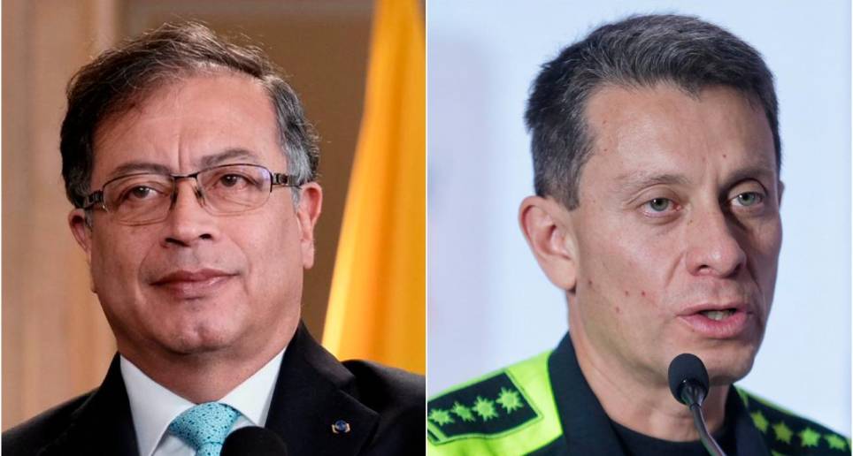 El presidente Petro dijo que el general Sanabria “ha sido respetuoso” en su actuar como director de la Policía. FOTOS: COLPRENSA