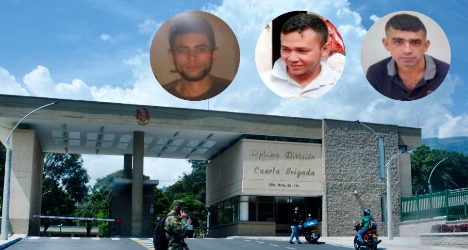 En la imagen alias Zarco y Discovery, cabecillas del Clan del Golfo, y alias Libardo o Huevo, cabecilla de las disidencias de las Farc, quienes se fugaron de un batallón de la Carta Brigada. FOTO CORTESÍA 