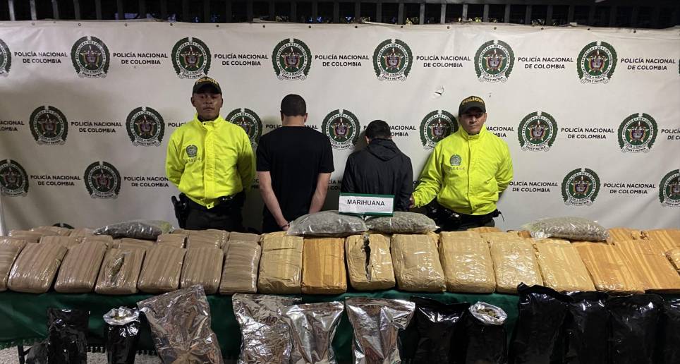 Los sospechosos tendrían un prontuario criminal de más de diez años, según la Policía. FOTO: CORTESÍA POLICÍA MEVAL