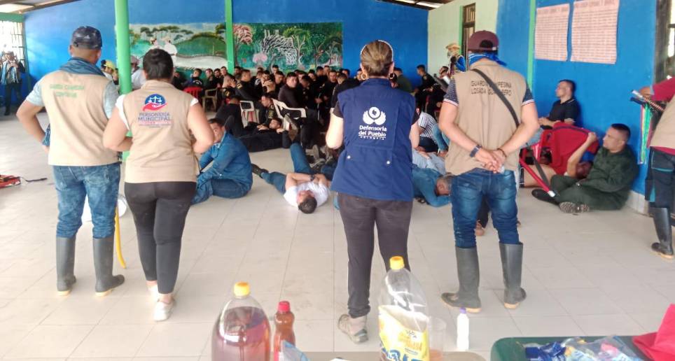  La Defensoría del pueblo hizo presencia en San Vicente del Caguán; el defensor del Pueblo señaló su rechazo ante los hechos de violencia. Cortesía: Defensoría del Pueblo