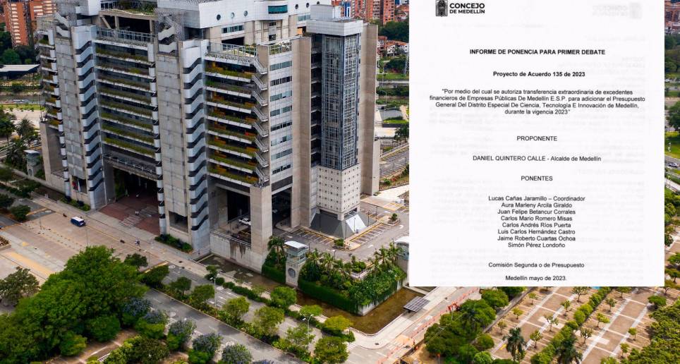 El proyecto de acuerdo busca aumentar las transferencias de EPM a la Alcaldía en un 10% para cubrir el hueco de $330.000 millones que tiene el presupuesto. FOTO: EL COLOMBIANO