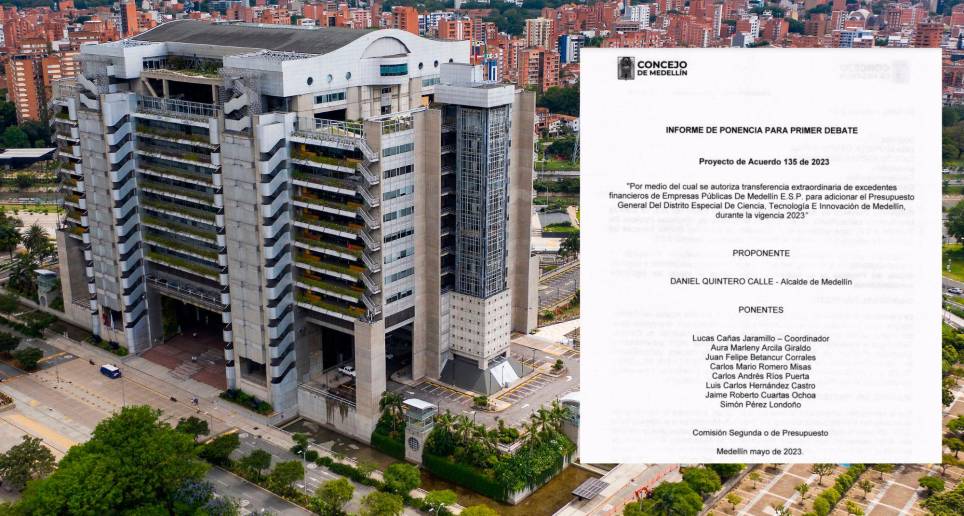 El proyecto de acuerdo busca aumentar las transferencias de EPM a la Alcaldía en un 10% para cubrir el hueco de $330.000 millones que tiene el presupuesto. FOTO: EL COLOMBIANO