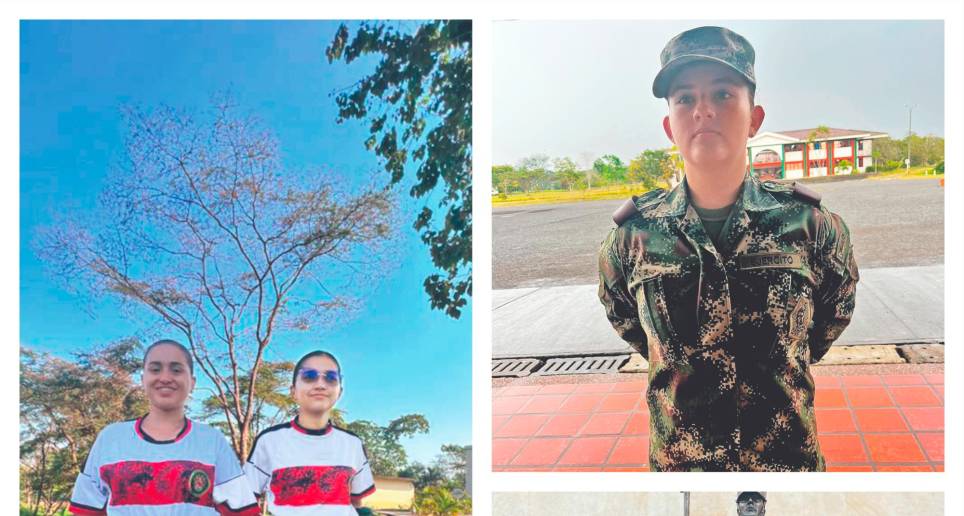 Las cuatro mujeres que ingresaron al Ejército Nacional voluntariamente. FOTO CORTESÍA