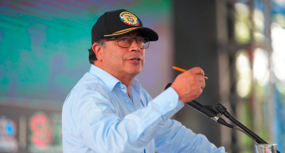 El presidente, Gustavo Petro, aseguró que el ELN está alejado de la paz por el atentado de Catatumbo en el que asesinaron a 9 soldados y dejaron a otros 8 heridos. FOTO: Cortesía PresidenciaQ