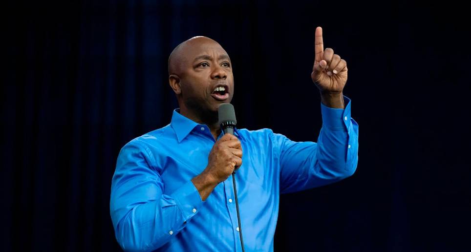 Imagen de Tim Scott que competirá con Donald Trump en el partido Republicano para ser candidato presidencial. FOTO Getty.