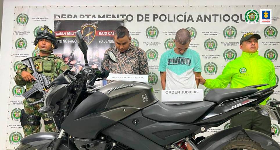 Los dos capturados afrontarán el juicio privados de la libertad. Foto: Cortesí Fiscalía. 
