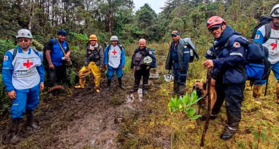 Tres de los extraviados lograron salir primero y avisarle a los organismos de socorro la ubicación de los demás desaparecidos. FOTO CORTESÍA UNGRD