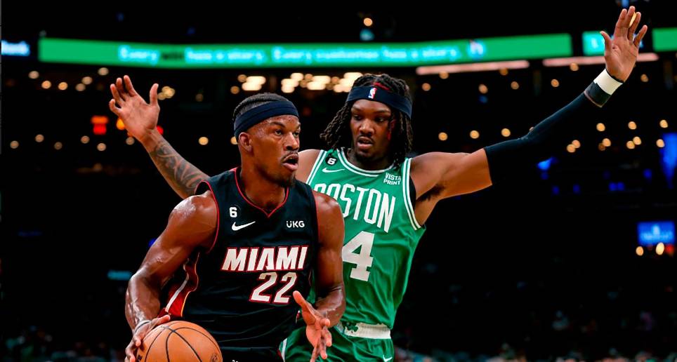 Jimmy Butler anotó 28 puntos en el séptimo juego ante Boston Celtics el pasado 29 de mayo. FOTO: GETTY