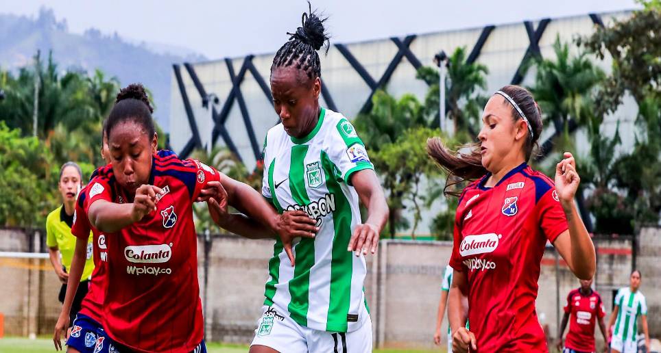 Atlético Nacional recibe al DIM en el Atanasio por el duelo de vuelta de los cuartos de final de la Liga Femenina. FOTO CORTESÍA DIMAYOR