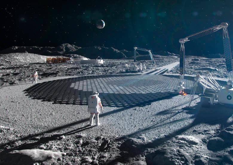 Imagen de simulación de exploración Artemis, y las nuevas tecnologías que se esperan implementar. FOTO: NASA