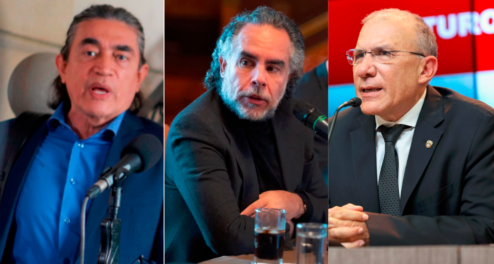 Gustavo Bolívar, Armando Benedetti y Roy Barreras. FOTOS: COLPRENSA