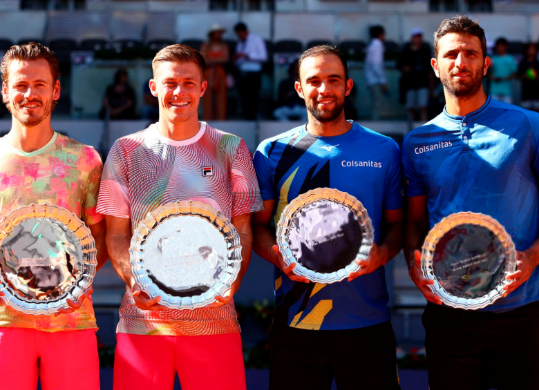 Los colombianos perdieron la final del Masters 1000 de Madrid y ahora se alistan para competir en Roma, la próxima semana. FOTO CORTESÍA FEDECOLTENIS
