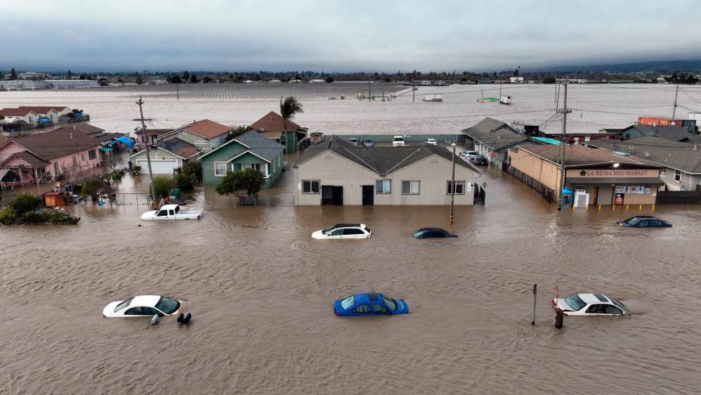En EE.UU. el estado de California se ve afectado por las inundaciones en ciertas áreas debido a la topografía y a los patrones climáticos que se presentan en la región. Foto: Getty
