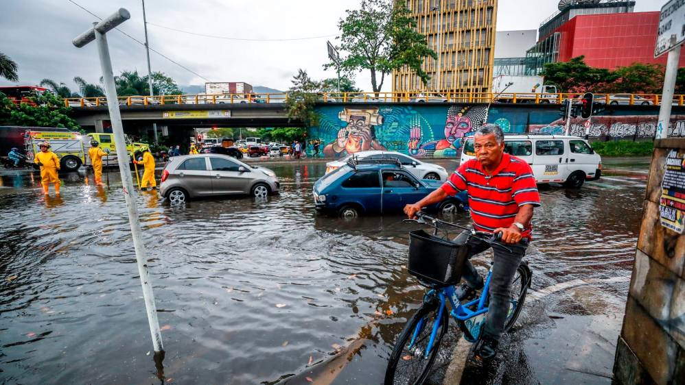 Las precipitaciones ingresaron desde el norte del departamento e incluyeron granizo después de las 2:00 p.m., según lo registró la estación de medición del Museo de Antioquia. Foto: Camilo Suárez Echeverry