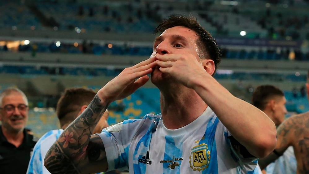 El primer título de Lionel Messi con el seleccionado de mayores. Foto: GettyImages