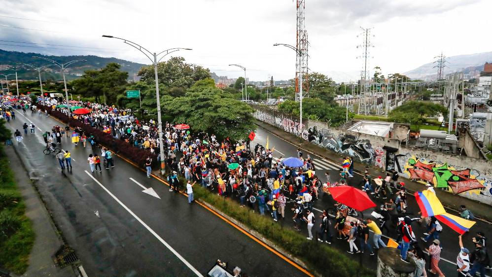 Marchas desde el Poblado hacia Envigado y Itaguí, en total calma