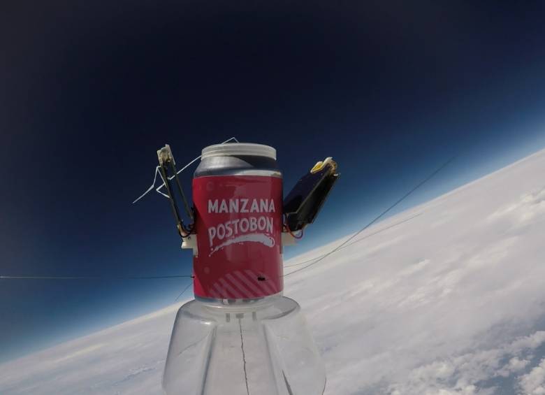 Forografía espacial ganadora del primer lugar en el Global Space Ballon Challenge. FOTO CORTESÍA KRATOS EAFIT