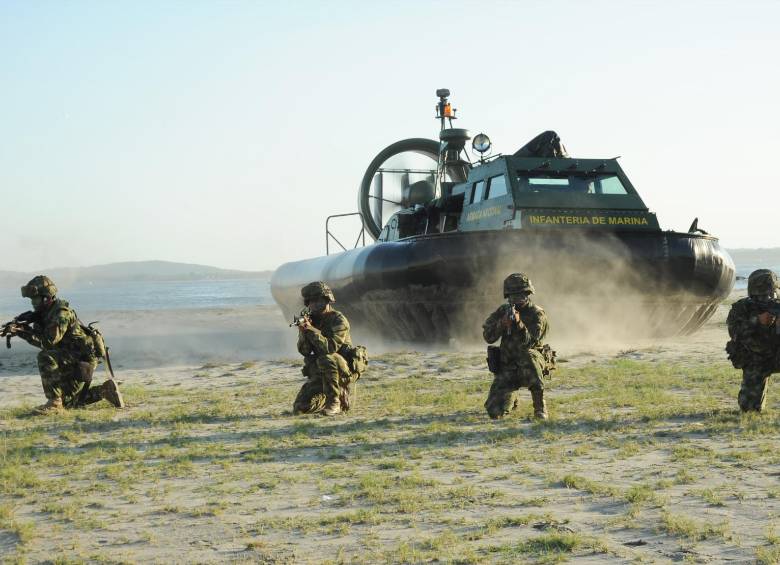 En el momento la Infantería realiza misiones de entrenamiento como los encuentros de las operaciones Unitas, el cual es un encuentro de buques navales y tropas anfibias. FOTO cortesía