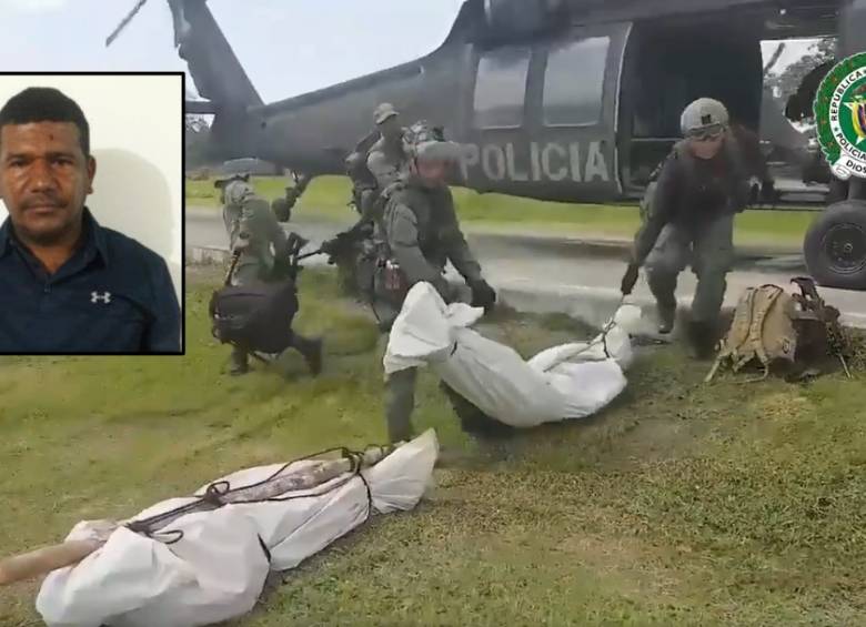 Alias “Tomy” (en el recuadro) y su escolta “Gorra” murieron en un enfrentamiento con la Policía, en el municipio antioqueño de Yalí. FOTOS CORTESÍA
