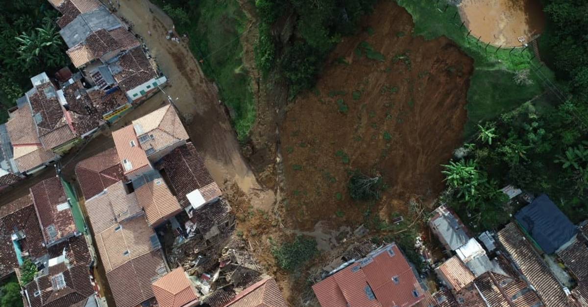 La emergencia en Jericó vista desde el aire - El Colombiano