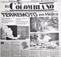 Esta fue la portada de la edición impresa el viernes 20 de septiembre de 1985.