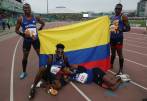 El equipo masculino de relevo 4x400 fue la sorpresa del atletismo al vencer a los favoritos, EE.UU. y Trinidad y Tobago. FOTO reuters