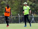 Juan Pablo Ángel, que por estos días colabora con el equipo profesional en la parte técnica por petición de Reinaldo Rueda, dice que hay un reto de volver al Mundial de Clubes. FOTO Jaime Pérez