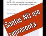 Esta es una de las imágenes que los opositores al presidente Juan Manuel Santos compartieron durante la ceremonia de entrega del premio Nobel. FOTO @FNAAraujoR