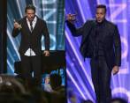 Ricardo Arjona y Romeo Santos durante la entrega de los Premios lo Nuestro. FOTO AFP