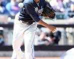 Julio Teherán sacó en blanco los seis primeros innings en que estuvo en el montículo. Después vino la debacle. FOTO afp 