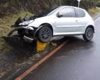 El accidente dejó una persona con heridas leves. Foto: Cortesía