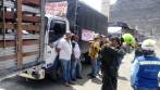 Transportadores pusieron letreros de protesta en sus automotores. FOTO: CORTESÍA CARLOS MAZO