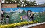 Aunque las víctimas fueron hombres, la figura femenina del mural fue pensada para resaltar el valor de la vida. FOTOS CAMILO SUÁREZ