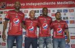 Edgar Cataño, Fabio Martínez, Carlos Gruezo y Wilson Silva, integrantes del nuevo cuerpo técnico del Poderoso. Eduardo Silva afirma que continuará el 90% del equipo. FOTO Robinson Sáenz