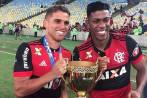 Cuéllar y Berrío, que compartieron en Flamengo, podrían reencontrarse el martes para dirimir al finalista. FOTO cortesía flamengo