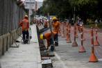 La ciclorruta de Ciudad del Río (foto), que es construida sobre la carrera 43F, conectará las rutas de Las Vegas, la existente en Ciudad del Río y el Centro. FOTO jaime pérez
