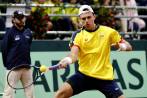 Alejandro González disputó ocho series en Copa Davis y ganó 5 de 7 partidos, incluyendo el histórico punto final para darle el primer triunfo a Colombia ante Brasil en 2018. FOTO Colprensa