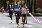 Una de las estrellas de la Maratón Medellín no pudo terminar la carrera por cuenta de un accidente de tránsito. FOTO JULIO CÉSAR HERRERA