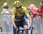 Chris Froome, el tricampeón del Tour de Francia que siempre ha reconocido usar medicamentos contra el asma. FOTO ap 