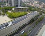 La primera etapa de implementación del sistema de generación de energía instalada en el centro de convenciones, a través de módulos fotovoltaicos, comprende 504 paneles. FOTO cortesía epm